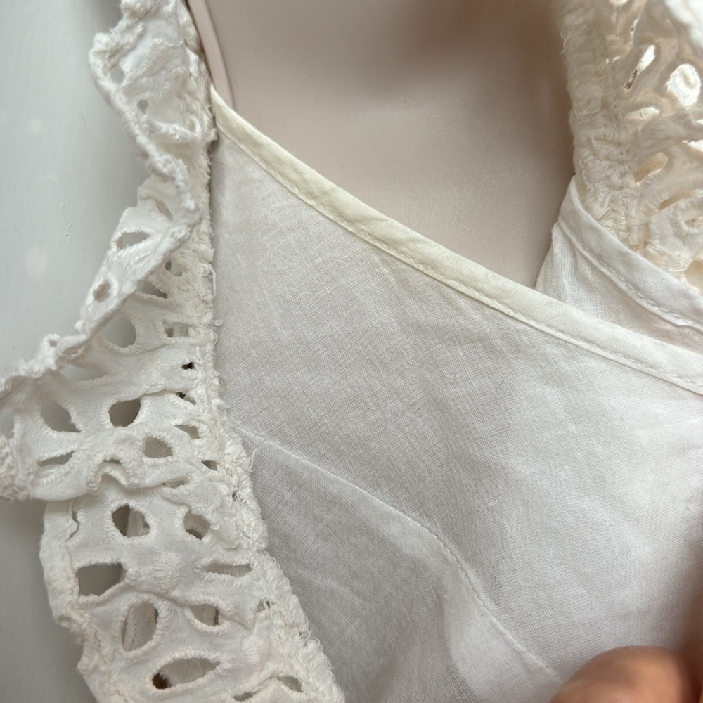Madewell White Lace Sleeveless Dress. Size XL - Picture 3 of 9